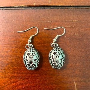 Silver Butterfly earrings with clear soft backs